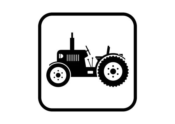 Tractor vector icon on white background — Stock Vector