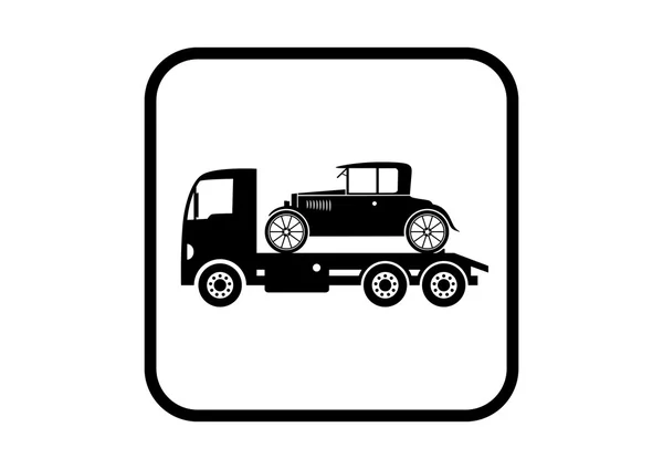 Abschleppwagen mit Auto — Stockvektor