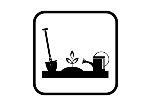 Icono de vector jardín — Vector de stock