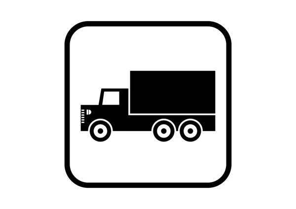 LKW-Vektor-Symbol auf weißem Hintergrund — Stockvektor