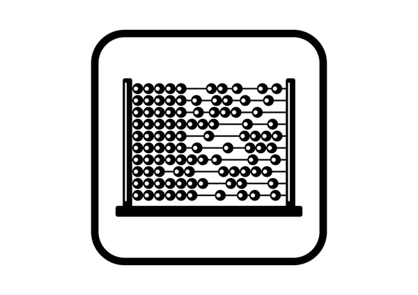 Abacus vektor ikon fehér háttér — Stock Vector