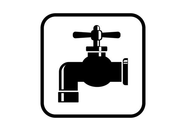 Faucet vektor ikon fehér háttér — Stock Vector