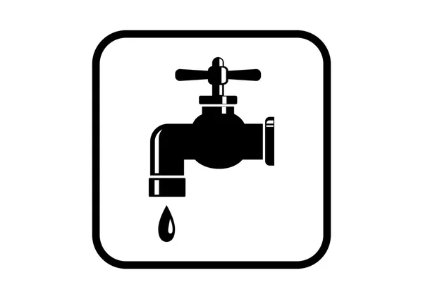 Faucet vector icon on white background — Stock Vector