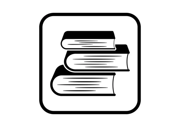 Icona vettoriale libro su sfondo bianco — Vettoriale Stock