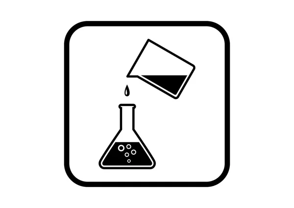 Laboratorium glas pictogram op witte achtergrond — Stockvector