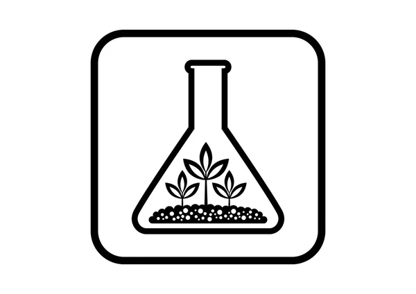 Planta en vidrio de laboratorio — Archivo Imágenes Vectoriales