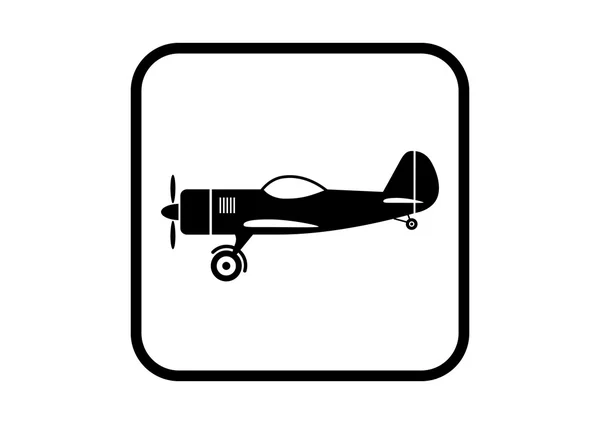 Plane vector icon on white background — Stock Vector