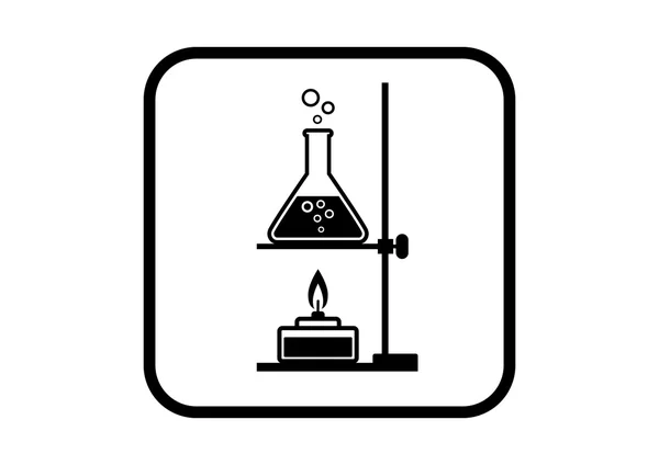 Icono de vector de laboratorio sobre fondo blanco — Vector de stock