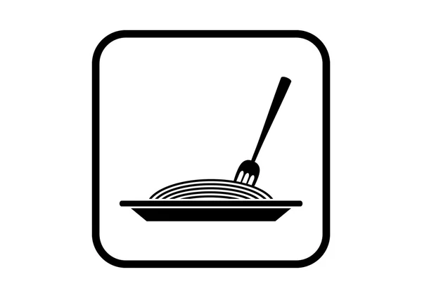 Spaghetti vector pictogram op witte achtergrond — Stockvector