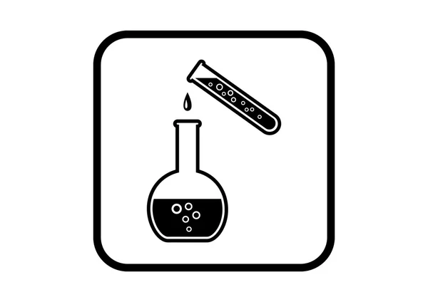 Laboratory glass icon on white background — Stock Vector