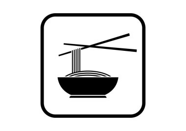 Erişte beyaz arka plan üzerinde simge vektör