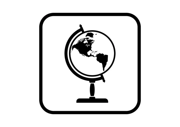 Ícone do vetor do globo no fundo branco — Vetor de Stock