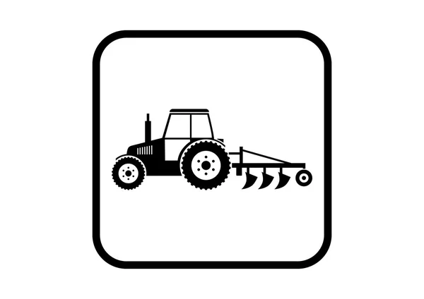 Icône vectorielle tracteur sur fond blanc — Image vectorielle