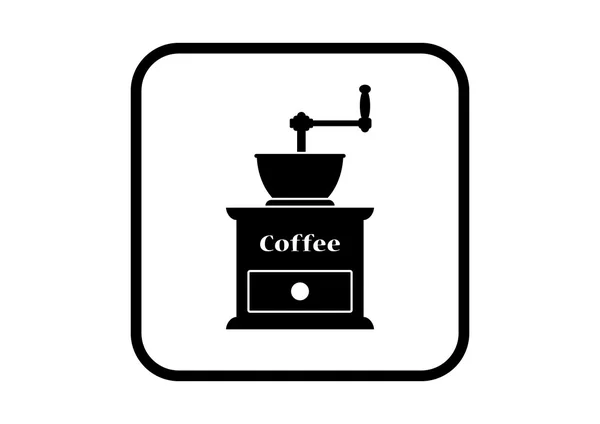 Ikona mlýnek na kávu na bílém pozadí — Stockový vektor