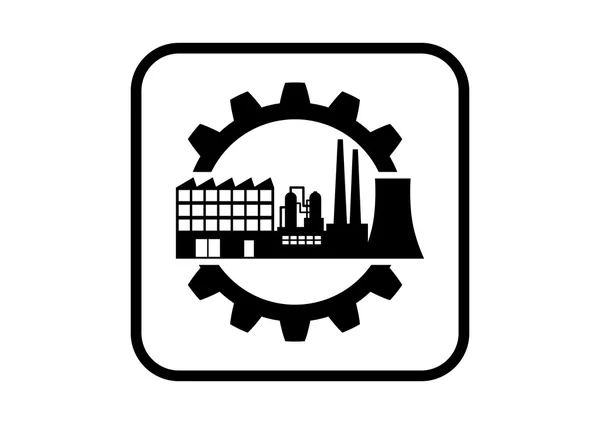 Industrial vector icon on white background — Stock Vector