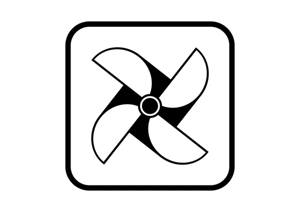 Pinwheel icona vettoriale su sfondo bianco — Vettoriale Stock