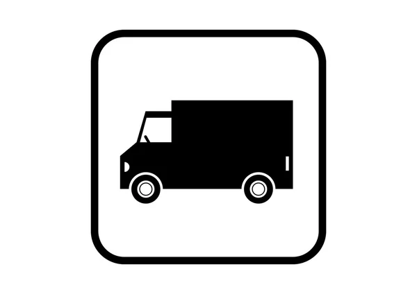 Lieferwagen-Symbol auf weißem Hintergrund — Stockvektor