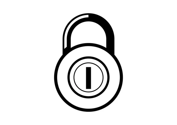 Padlock vector icon on white background — Stock Vector