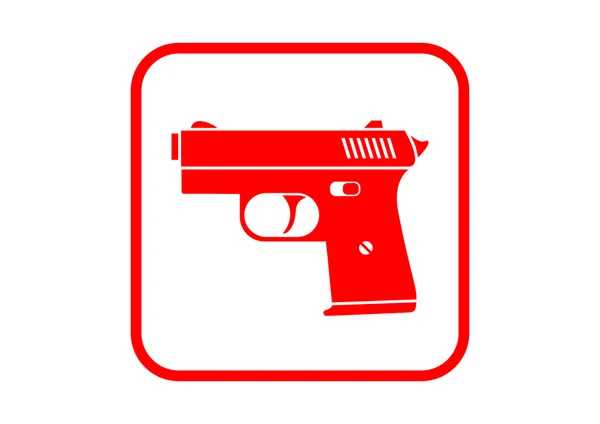 Gun icon on white background — Stock Vector
