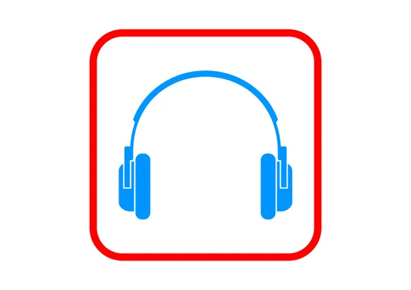 Headphones icon on white background — Stock Vector