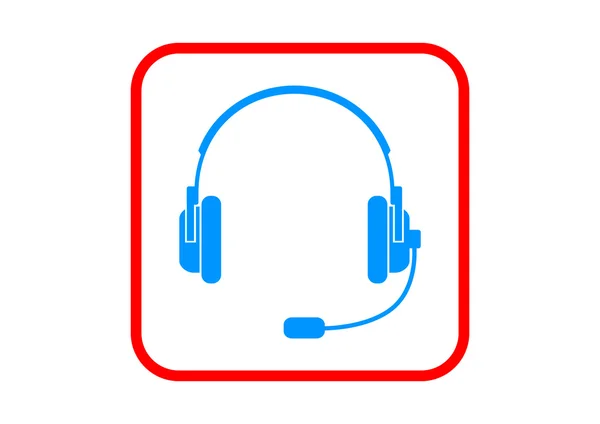 Headphones icon on white background — Stock Vector