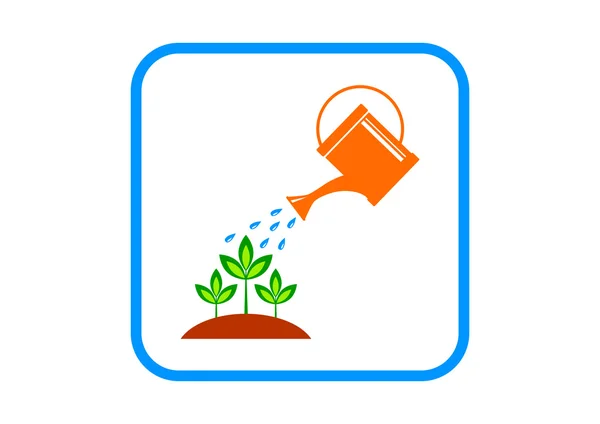 Watering can icon on white background — Stock Vector