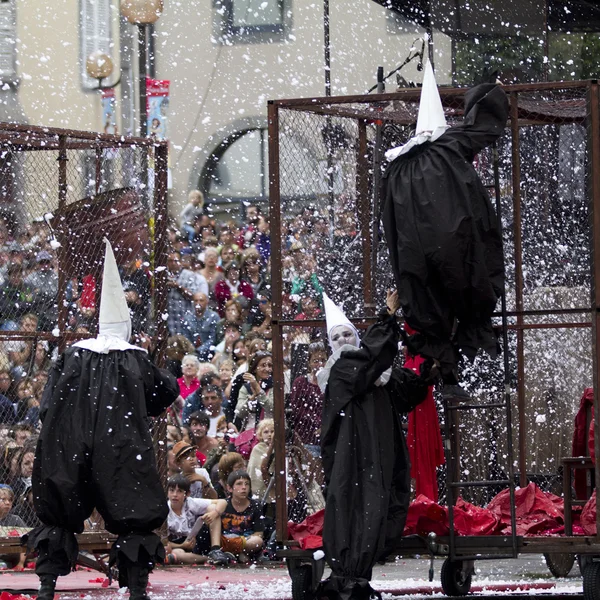 Théâtre de rue sous la neige . — Photo