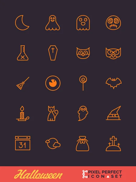 Halloween Icon Set Pixel Perfektes Icon Set Vektorgrafiken