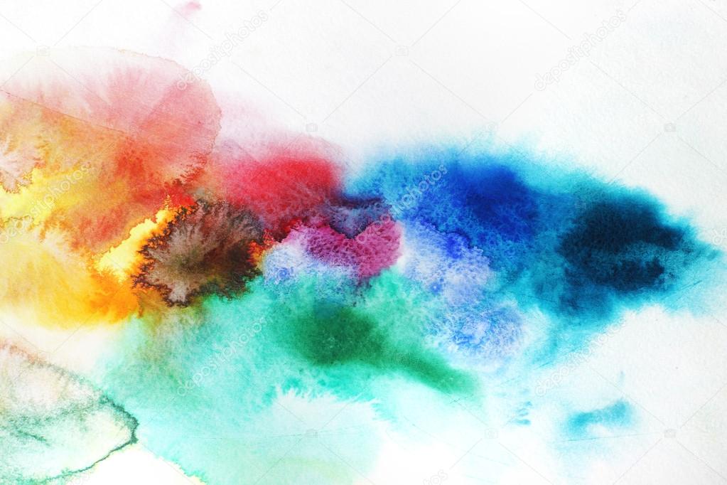 Watercolor splashes background