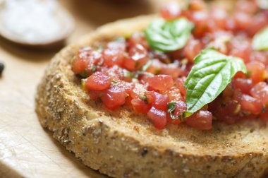 İtalyan bruschetta yakın çekim