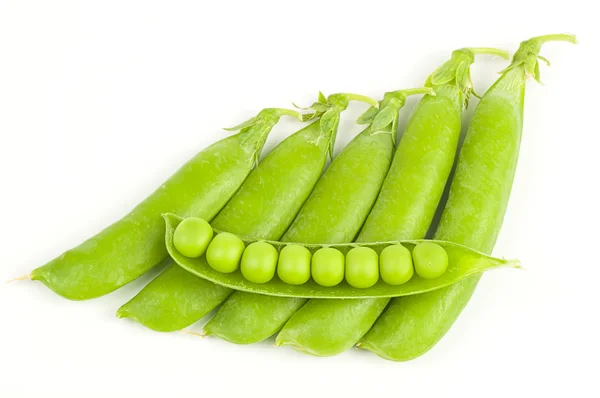Organic peas in the pod — Stock Photo, Image