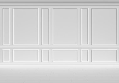 White wall classic style clipart