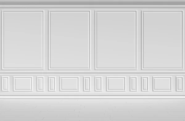 White wall in classic style — Stock Photo, Image