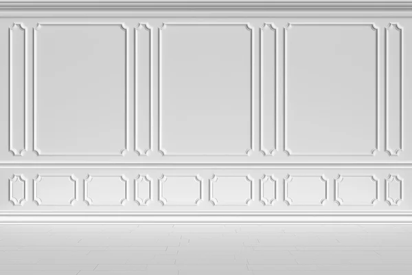 Białe ściany w stylu klasycznym — Zdjęcie stockowe
