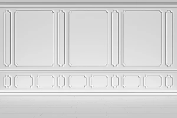 Fehér fali klasszikus stílusban Stock Kép