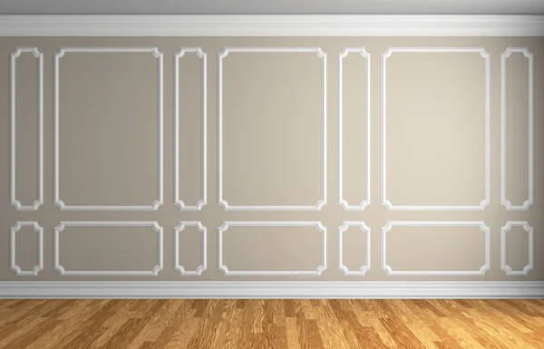 Beige wall in classic style room — Stock Photo, Image