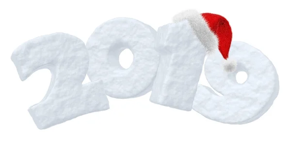 Happy New Year Sign Text 2019 Written Numbers Made Snow — Stock Photo, Image