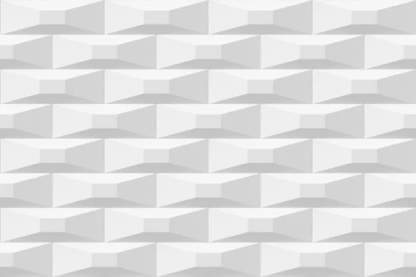 摘要白色几何无缝装饰石材背景 光影俱全 3D图解可用于设计和网站背景 — 图库照片