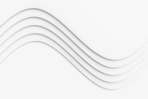 Astratto Bianco Forme Grafiche Sfondo Fatto Curve Vista Frontale Illustrazione — Foto Stock