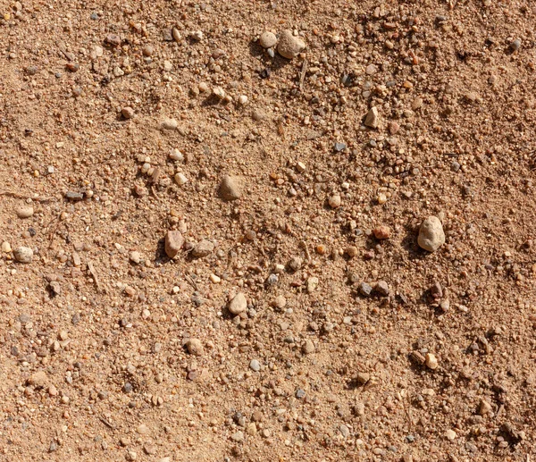 Ground Textured Surface Background Bright Sunlight Sandy Soil Close Macro — Stock Photo, Image