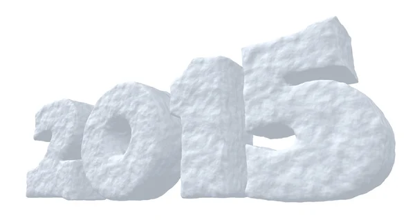 Data nuovo anno 2015 fatto di neve — Foto Stock