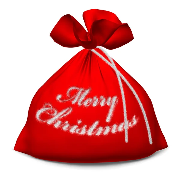 Red bags with Merry Christmas sign — Stock Photo, Image