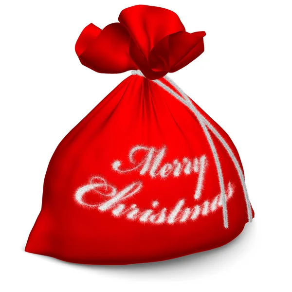 Red bags with Merry Christmas sign — Stock Photo, Image