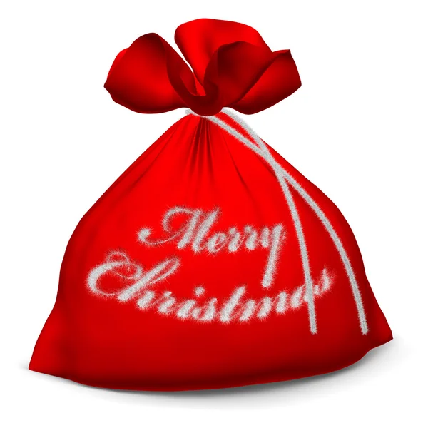 Red bags with Merry Christmas sign — Stock Photo, Image