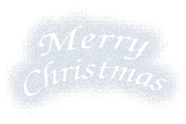 Merry Christmas snow mark on white — Stock Photo, Image