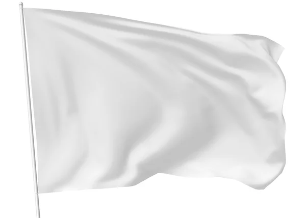 Beyaz bayrak bayrak direği Stok Resim