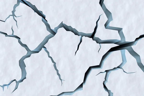 Тріщини на сніговій поверхні тріснутого льодовика крупним планом — стокове фото