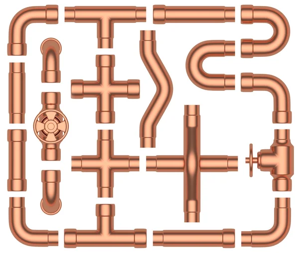 Ensemble de tuyaux en cuivre Image En Vente