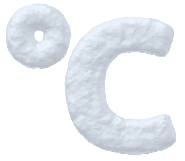 Simbol de grau Célsio de neve — Fotografia de Stock