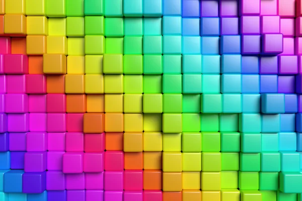 Abstract colorful cubes 3d background — Stock Photo, Image